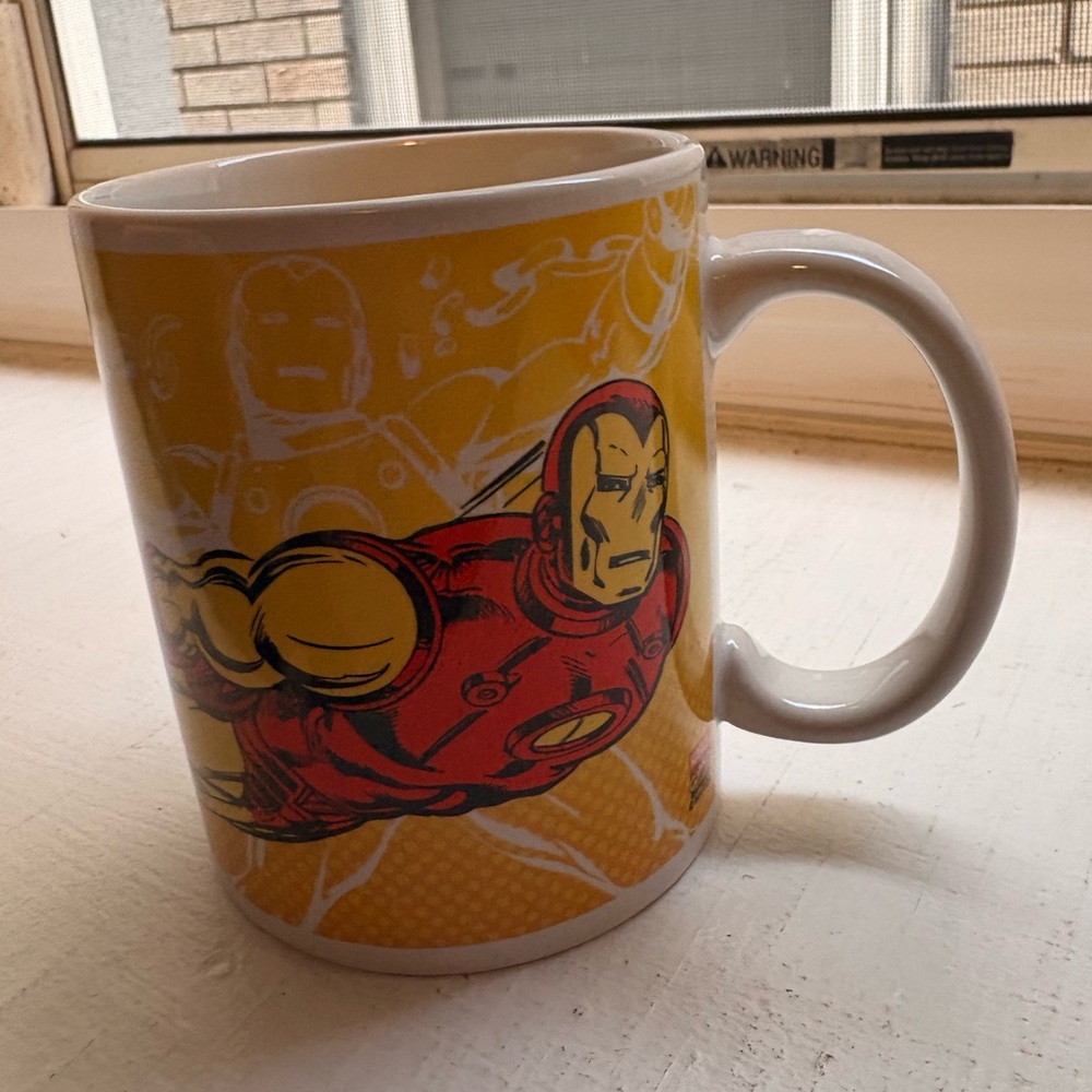 Vintage Iron Man Yellow and Red Mug
